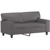 Dvivietė sofa, pilkos spalvos, 120cm, dirbtinė oda