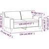 Dvivietė sofa, pilkos spalvos, 120cm, dirbtinė oda