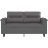 Dvivietė sofa, pilkos spalvos, 120cm, dirbtinė oda