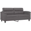 Dvivietė sofa, pilkos spalvos, 140cm, dirbtinė oda