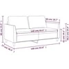 Dvivietė sofa, pilkos spalvos, 140cm, dirbtinė oda