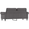 Dvivietė sofa, pilkos spalvos, 140cm, dirbtinė oda