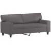 Dvivietė sofa, pilkos spalvos, 140cm, dirbtinė oda