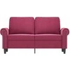 Dvivietė sofa, raudonojo vyno spalvos, 120cm, aksomas