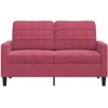 Dvivietė sofa, raudonojo vyno spalvos, 120cm, aksomas