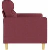 Dvivietė sofa, raudonojo vyno spalvos, 120cm, audinys