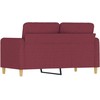 Dvivietė sofa, raudonojo vyno spalvos, 120cm, audinys