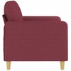 Dvivietė sofa, raudonojo vyno spalvos, 120cm, audinys