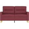 Dvivietė sofa, raudonojo vyno spalvos, 120cm, audinys