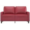 Dvivietė sofa, raudonojo vyno spalvos, 120cm, dirbtinė oda