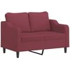 Dvivietė sofa, raudonojo vyno spalvos, 120cm, audinys