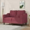 Dvivietė sofa, raudonojo vyno spalvos, 120cm, audinys