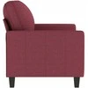 Dvivietė sofa, raudonojo vyno spalvos, 120cm, audinys