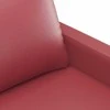 Dvivietė sofa, raudonojo vyno spalvos, 120cm, dirbtinė oda