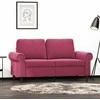Dvivietė sofa, raudonojo vyno spalvos, 120cm, aksomas