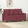 Dvivietė sofa, raudonojo vyno spalvos, 120cm, audinys