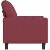 Dvivietė sofa, raudonojo vyno spalvos, 120cm, audinys
