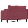 Dvivietė sofa, raudonojo vyno spalvos, 120cm, audinys