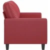 Dvivietė sofa, raudonojo vyno spalvos, 120cm, dirbtinė oda
