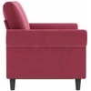Dvivietė sofa, raudonojo vyno spalvos, 120cm, aksomas
