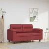 Dvivietė sofa, raudonojo vyno spalvos, 120cm, dirbtinė oda