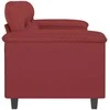 Dvivietė sofa, raudonojo vyno spalvos, 120cm, dirbtinė oda