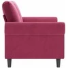 Dvivietė sofa, raudonojo vyno spalvos, 140cm, aksomas