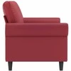 Dvivietė sofa, raudonojo vyno spalvos, 140cm, dirbtinė oda