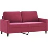 Dvivietė sofa, raudonojo vyno spalvos, 140cm, aksomas