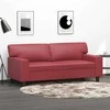 Dvivietė sofa, raudonojo vyno spalvos, 140cm, dirbtinė oda