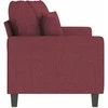 Dvivietė sofa, raudonojo vyno spalvos, 140cm, audinys
