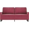 Dvivietė sofa, raudonojo vyno spalvos, 140cm, aksomas
