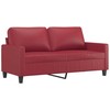 Dvivietė sofa, raudonojo vyno spalvos, 140cm, dirbtinė oda