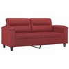 Dvivietė sofa, raudonojo vyno spalvos, 140cm, dirbtinė oda