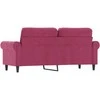Dvivietė sofa, raudonojo vyno spalvos, 140cm, aksomas