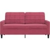 Dvivietė sofa, raudonojo vyno spalvos, 140cm, aksomas
