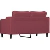 Dvivietė sofa, raudonojo vyno spalvos, 140cm, audinys