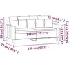 Dvivietė sofa, raudonojo vyno spalvos, 140cm, audinys