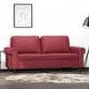 Dvivietė sofa, raudonojo vyno spalvos, 140cm, dirbtinė oda