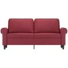 Dvivietė sofa, raudonojo vyno spalvos, 140cm, dirbtinė oda