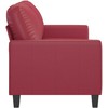 Dvivietė sofa, raudonojo vyno spalvos, 140cm, dirbtinė oda