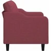 Dvivietė sofa, raudonojo vyno spalvos, 140cm, audinys