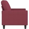 Dvivietė sofa, raudonojo vyno spalvos, 140cm, audinys
