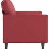 Dvivietė sofa, raudonojo vyno spalvos, 140cm, dirbtinė oda
