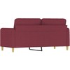 Dvivietė sofa, raudonojo vyno spalvos, 140cm, audinys