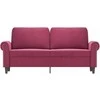 Dvivietė sofa, raudonojo vyno spalvos, 140cm, aksomas