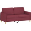 Dvivietė sofa, raudonojo vyno spalvos, 140cm, audinys