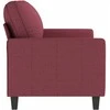 Dvivietė sofa, raudonojo vyno spalvos, 140cm, audinys