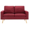 Dvivietė sofa, raudonojo vyno spalvos, audinys