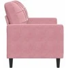 Dvivietė sofa, rožinės spalvos, 120cm, aksomas